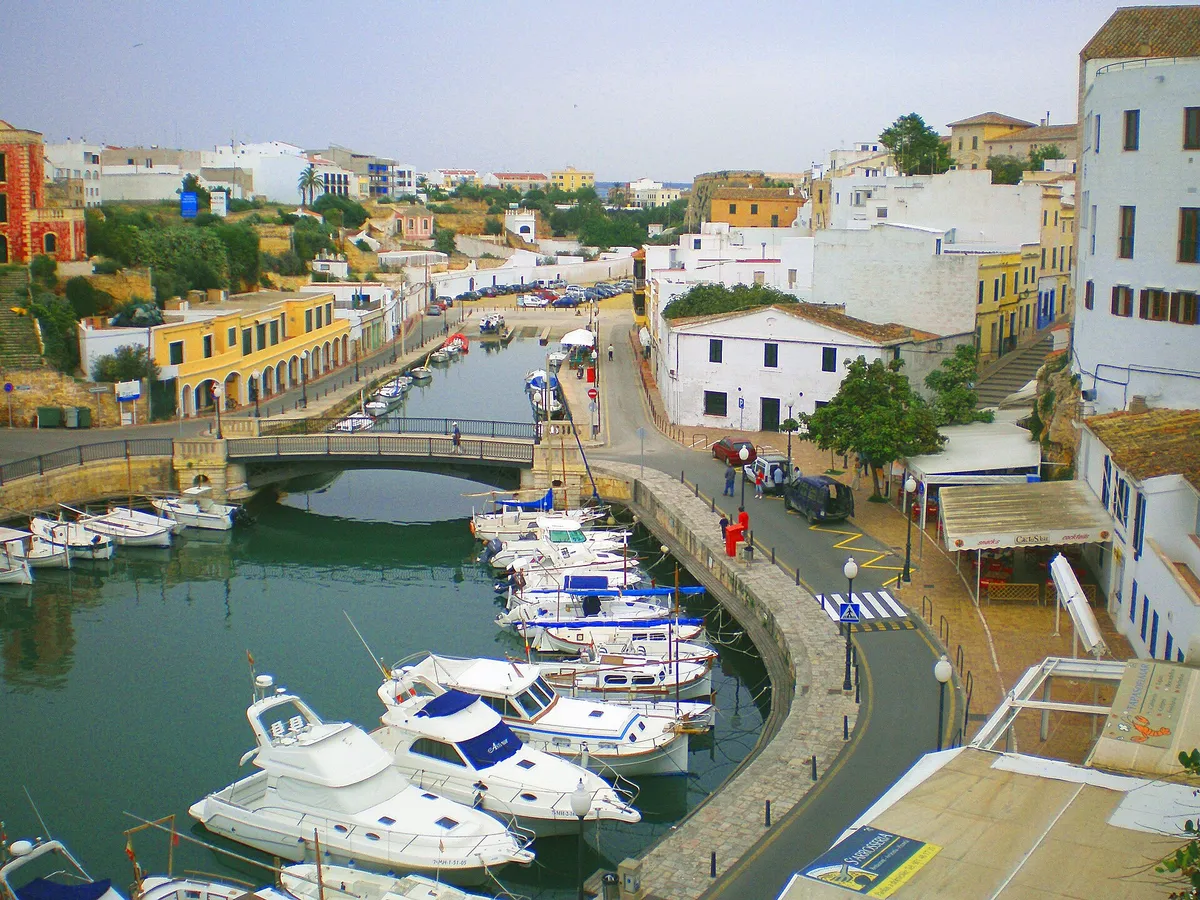 El puerto natural de Ciutadella, Menorca